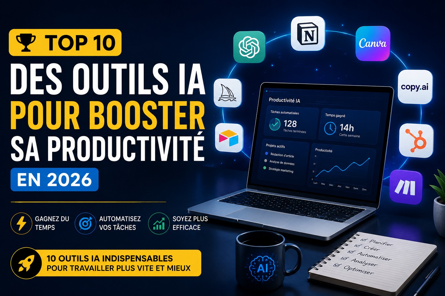Top 10 des outils IA pour booster sa productivité en 2026